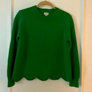 J. Crew Green Crew Neck Sweater